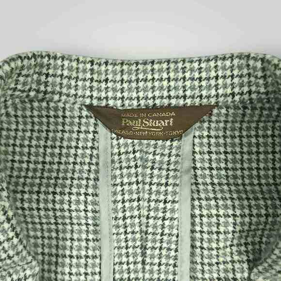 Paul Stuart Blazer Sport Coat Mens 42R Angora Dapper Deconstructed Houndstooth - Picture 8 of 11